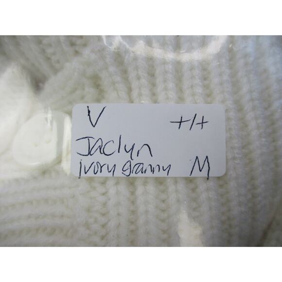 VINTAGE Cottage GrannyCore Cardigan Sweater Medium Embroidered Floral Chunky Y2K - Picture 13 of 13